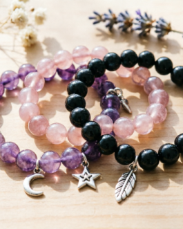 bracciali con pietre naturali o charm